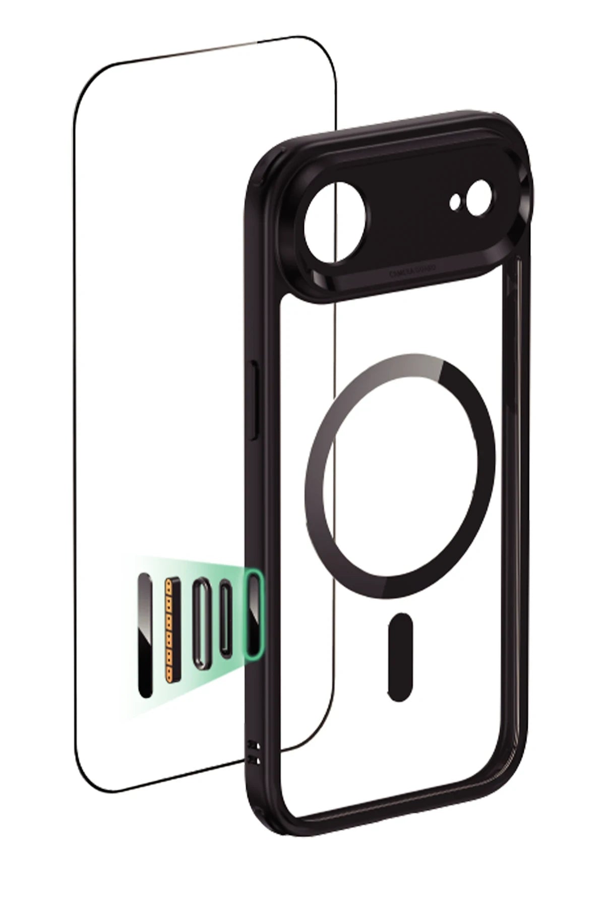 ESR Apple iPhone 17 Air Classic Hybrid Magsafe Kapak + Cam Hediyeli Set - Siyah
